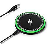 Wireless Charger Samsung Fast Charging Pad for Galaxy S25 Ultra/S25 Plus/S24 FE Ultra/S23/S22/S21/Z Flip Fold 6,15W Wireless Phone Charger Android Charging Mat Station for Google Pixel 9a 9 Pro XL 8a