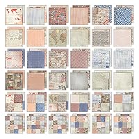 Tim Holtz Idea-ology Paper Stash, 36 Sheets of 12 x 12 Inch Double-Sided Cardstock, Various Design Sizes, Correspondence (TH93187)