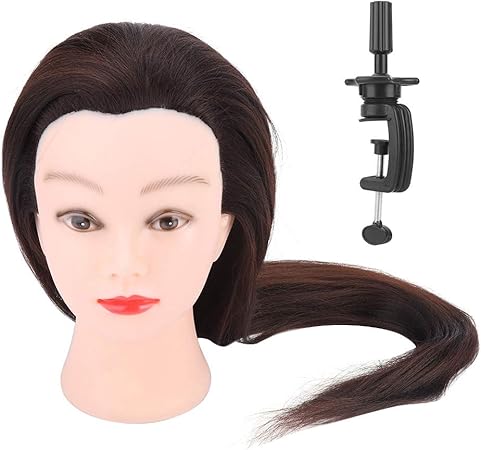 Amazon Co Jp マネキンヘッド人間の髪の毛のマネキンの頭 理髪トレーニングスタイリングの練習の色ウィッグヘアカット編み物を練習するのに適した 髪とかつら ビューティー