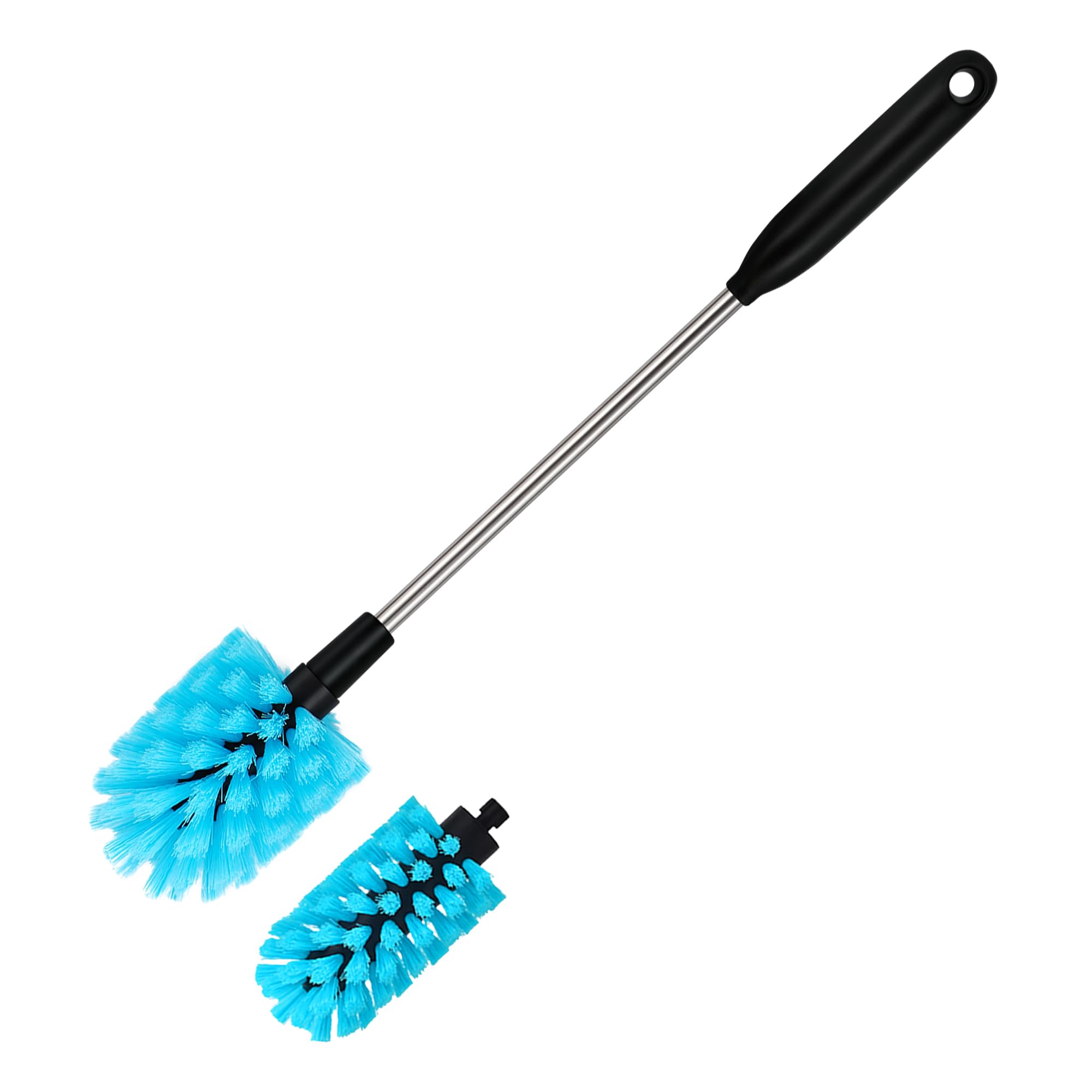 Photo 1 of 2-in-1 Stainless Steel Long Handled Water Bottle Brush, Multi-Purpose Bottle Scrubbing Brush, Soft Bottle Brush, Glassware Brush, Water Bottle Cleaner with Removable and Replaceable Brush Heads 15 in