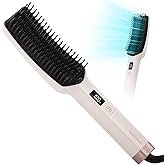 AraSyleon Hair Straightener Brush | Straightening Iron for Home Salon | Airflow Reduces Heat Damage | Safety Anti-Scald for Scalp | 170-450°F Temp Settings | Ionic Creates Smooth Frizz-Free Results