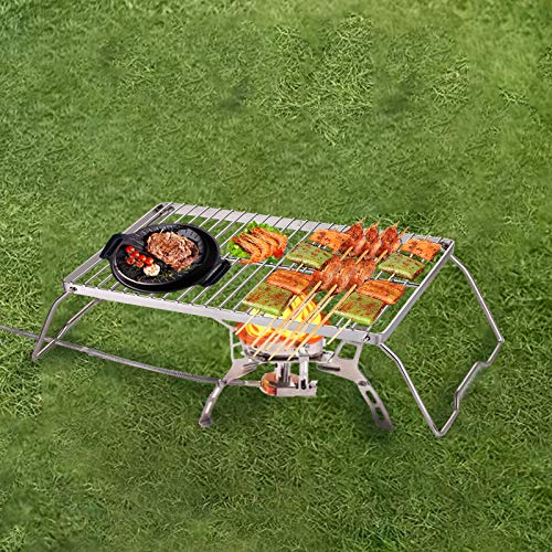 Yopay Folding Campfire Grill with Legs Carrying Bag, 304 Stainless