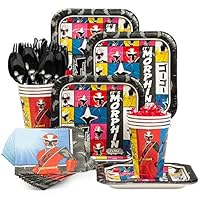 Costume SuperCenter Power Rangers Dino Charge Birthday Party Supplies Standard Tableware Kit Serves 8