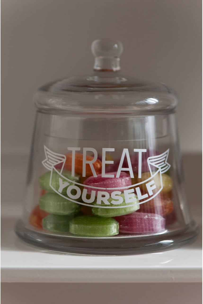 Premier Housewares Treat Yourself Storage Jar, Glass, Clear, 12 x 12 x 19 cm - Image 4