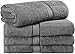 Utopia Towels 30x56 Inches Luxury Cotton Bath Towels, 4 Pack, Dark Grey