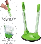 LJHOME 2 Pcs Baggy Rack Clips Adjustable Food Bag Stand Holders Green view 3