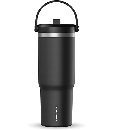 Gourde Isotherme Hydrapeak 32oz Acier Inoxydable - Motif Noir Léopard Crânes - Sans BPA