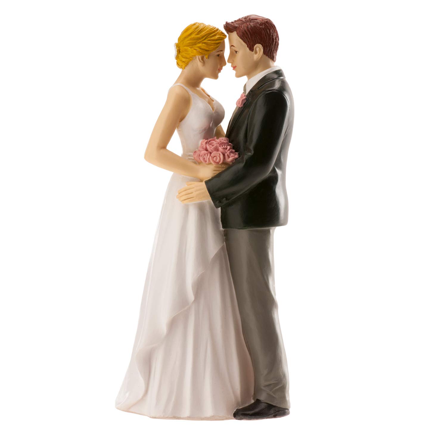 dekora 305045 Brautpaar Wedding Cake Decoration – Figures of Bride and Groom in Love 16 cm, Tarta, White, Enamorados — image 1