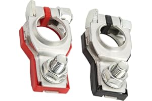 ECOMAID 2Pcs Battery Terminals, 243407F000 243407F001 1 Pair Positive and Negative Compatible with Nissan Cars, Universal Aut