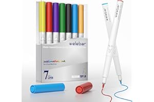 Welebar 1.0 Tip Infusible Pens for Cricut Maker/Maker 3/Explore 3/Air 2/Air, 7 Pack Assorted Sublimation Ink Pens for Mugs, T-shirt, DIY Crafts