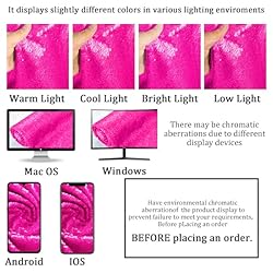 AMZLOKAE Hot Pink Sequin Backdrop Curtain 4FTx7FT