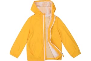 JOYSON Kids Light Rain Jacket Boys Fashion Outerwear Water-resistant Breathable Jackets Hooded Windbreaker Jacket for Boy
