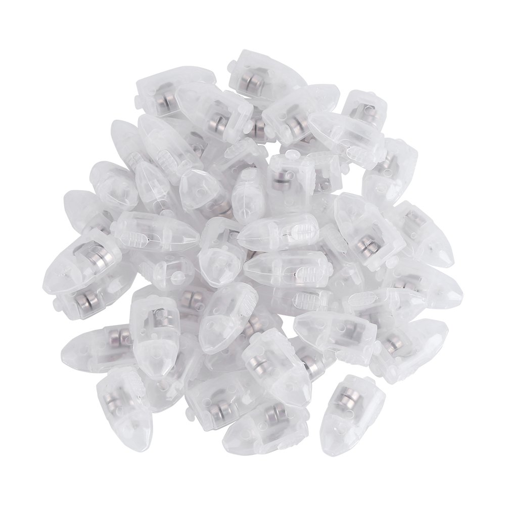 Ymiko 50Pcs/Set LED Mini Light Waterproof LED Balloon Star Lights for Paper Lantern, Fairy String, Floral Wedding Halloween Christmas Party Decorationand Festival Decorations - Long Lasting(White)