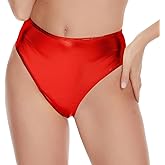 Vinaderhom Women's Metallic Thong Rave Bottoms High Waisted Cheeky Festival Shorts for Dancing