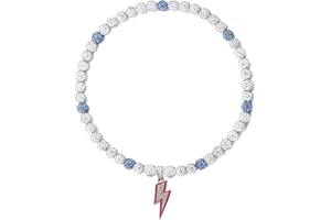 Volare Lightning Bolt Baseball Beaded Necklace Ice Baseball Bling Chain Necklaces Baseballs Stuff Drip Accessories