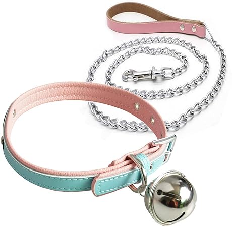 Amazon Sm 拘束 Smグッズ 首輪 鈴付き首枷 かわいい アダルトグッズ 痛くない 拘束 コスプレ 束縛具 チェーン リード 人間用首枷 Semaxy Sm