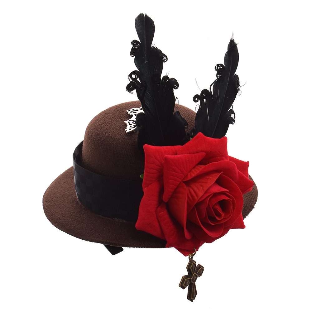 GRACEART Steampunk Mini Top Hat Headwear Small Victorian Halloween Headdress Accessory