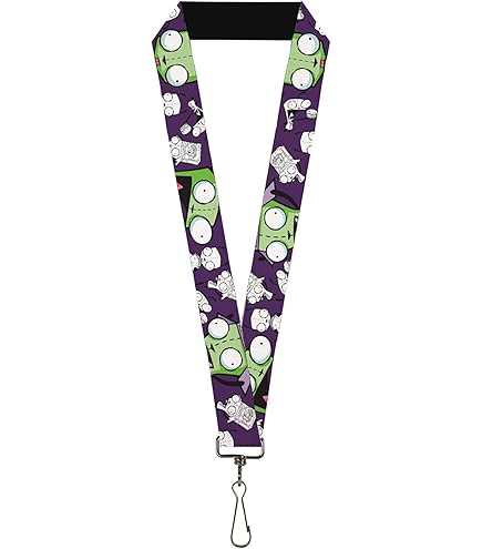 Amazon.com: Concept One Invader Zim Plush Lanyard, GIR Taco ID