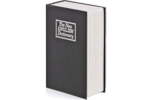 Book Safe with Keys Lock - Powstro Safe Box Home Dictionary Diversion Metal Safe Lock Box Piggy Bank Locking Book for Coins C