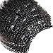 KeLang Hair African American Afro Kinky Curly Clip In Human Hair Extensions Brazilian Virgin Hair Natural Color 4B 4C Afro Kinky Curly Clip Ins 18inch 7pcs/lot,120gram/set