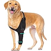 Pawfun Dog Elbow Protector Brace, Dog Leg Sleeves Anti-Licking for Arthritis, Hygroma, Pressure Sores, and Calluses, Dogs Elbows Pads & Shoulder Brace for Elbow Dysplasia and Injury Recovery, Left S
