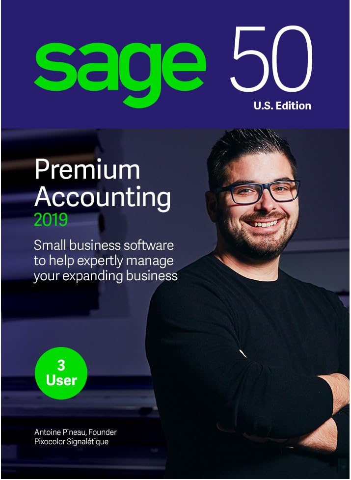 Sage Software 50 Premium Accounting 2019 – Advanced Accounting Software – Safe and Secure – Inventory Tracker – Manage Jobs & Expenses – Multi-User Capable