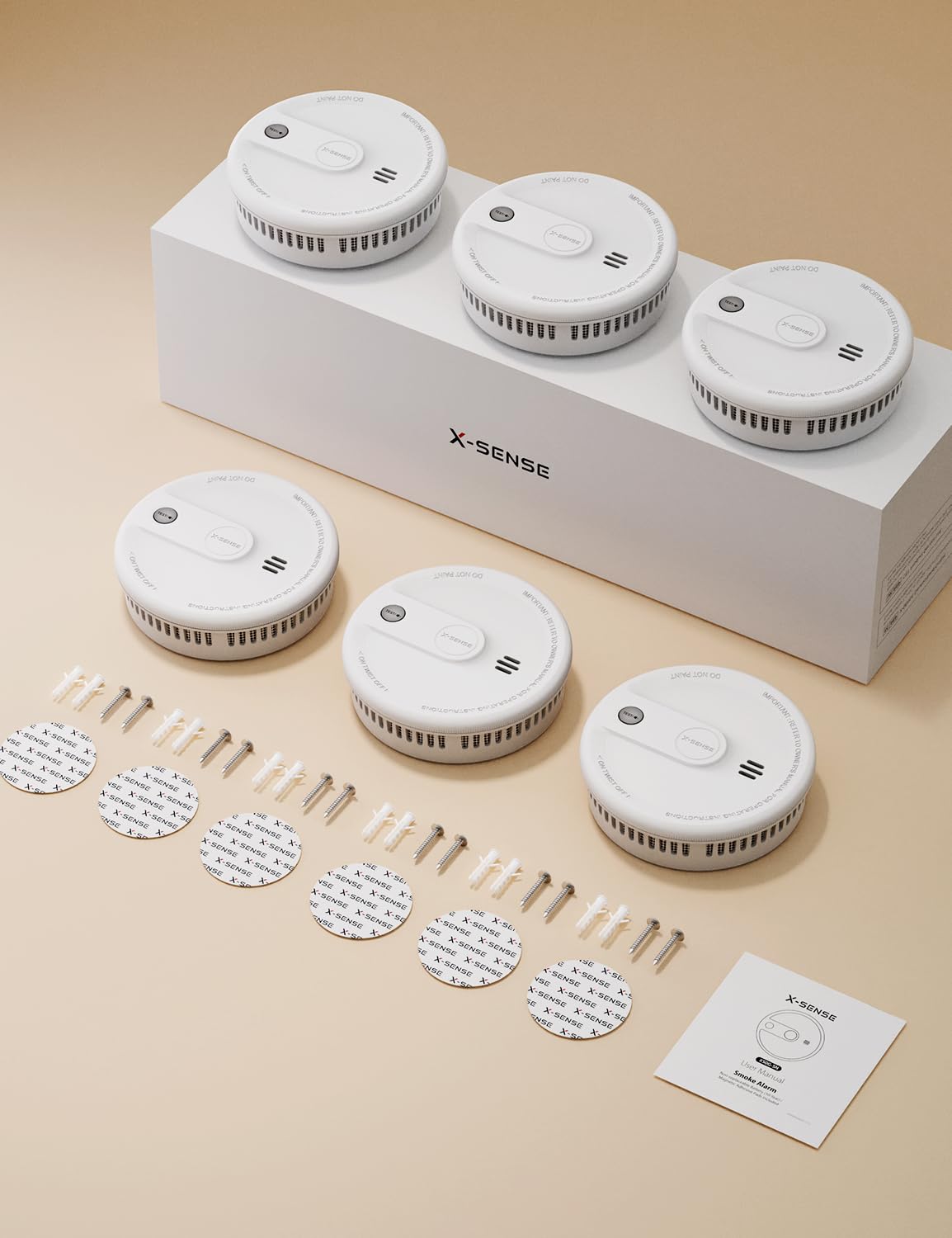 X-Sense Rauchmelder mit 10-Jahres-Batterie, Zertifiziert nach EN 14604, Brandmelder mit Magnethalterung, Standby ohne LED-Blinksignal, Test-/Stummschaltungstaste, ultraschlank, XS0G-SN, 6 Stück 8