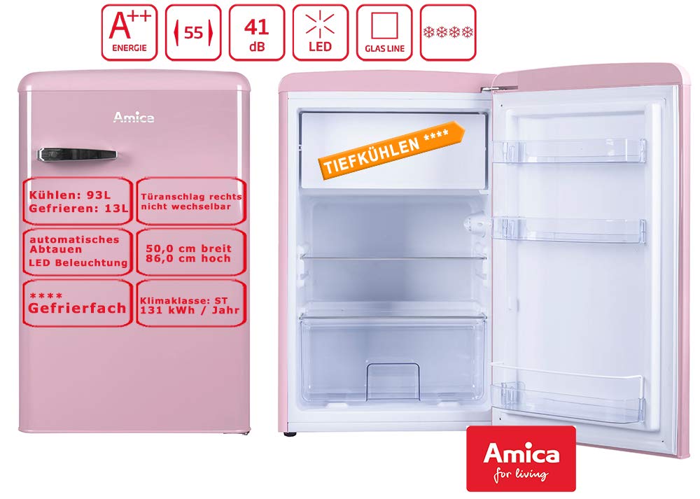 Amica KS 15616 P - Nevera combi (Independiente, Rosa, Derecho ...