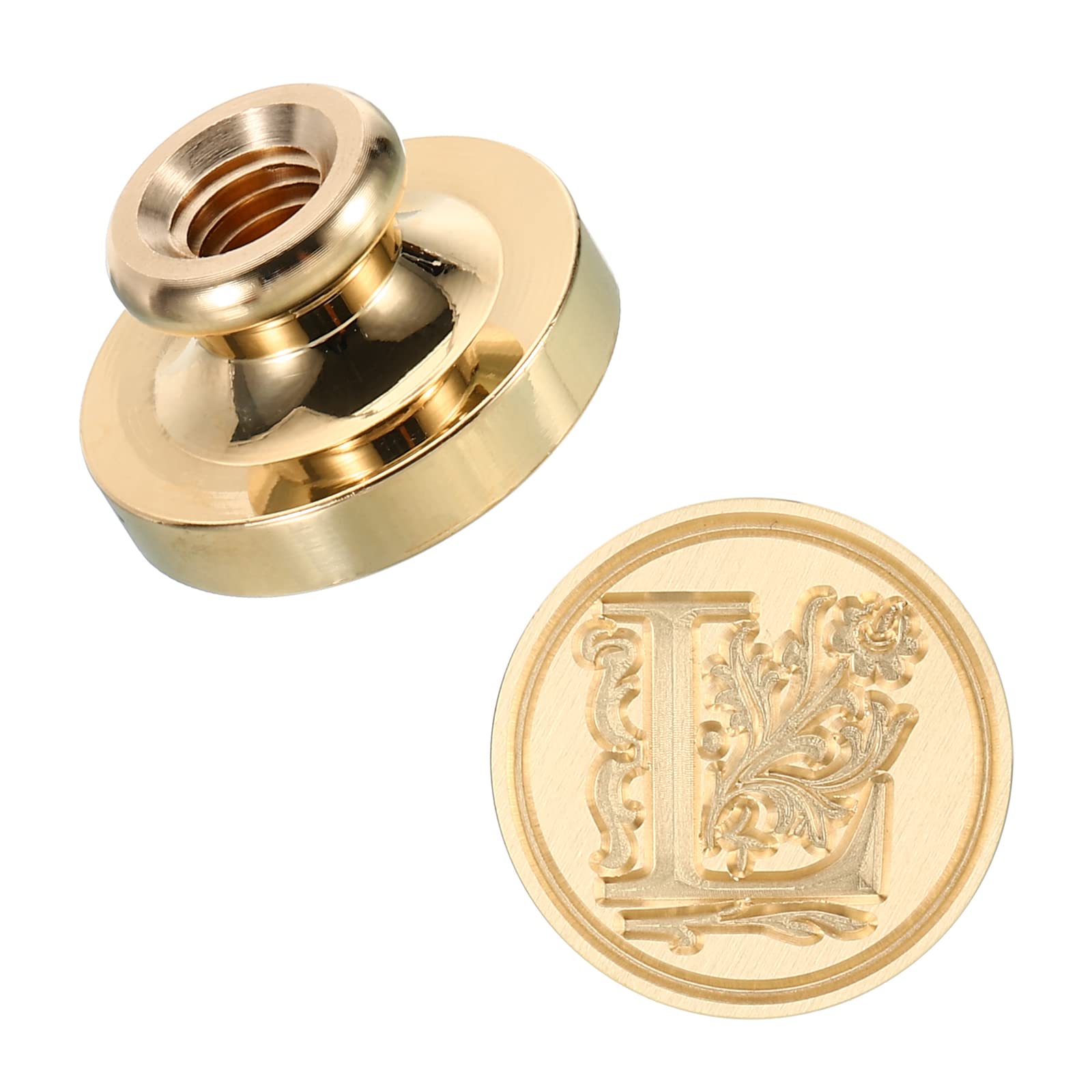 PATIKIL Alphabet L Wax Seal Stamp, Initial Letter Sealing Wax Stamp Classic Retro Brass Head for Envelope Invitation Cards