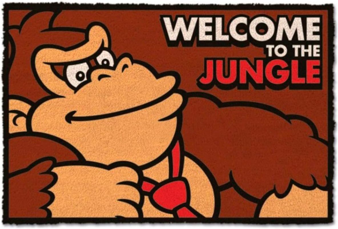 forcollectorsonly Donkey Kong Door Mat, Coir, Brown, 40 x 60 cm