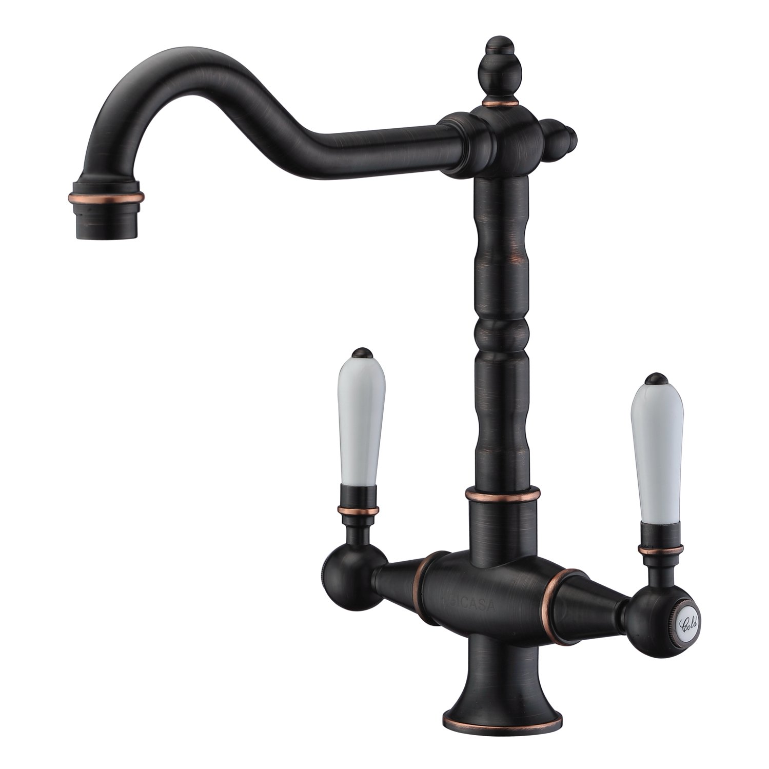 LAZADA Classic Oil Rubbed Bronze Kitchen Sink Taps, Double Handle Solid Brass Kitchen Tap Buy