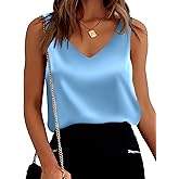 Mawor Summer Satin Tank Tops for Women Business Cami Camisole Blouses Shirts