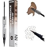 Sacheu Brow & Freckle STAY-N Tinted Eyebrow Gel & Faux Freckle Pen — 2-in-1 Longwear Water Resistant Brows Tint, Cruelty-Free & Vegan, Caramel Latte