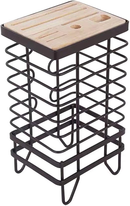 Amazon Com Kitchen Knife Block Universal Black Metal 8 Knife