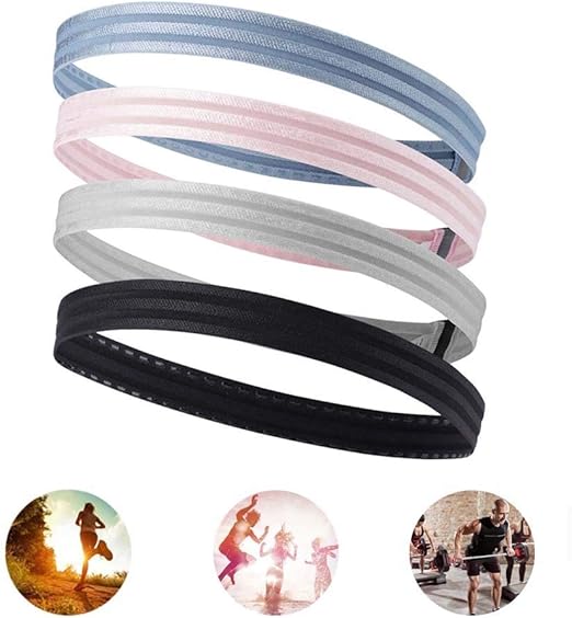 Amazon Com Gnzy 4 Pieces Non Slip Elastic Sport Headbands