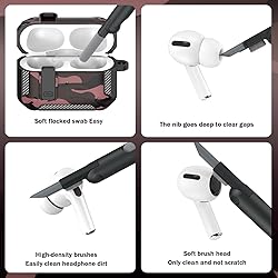 RFUNGUANGO for AirPods Pro Case Cover with Cleaner