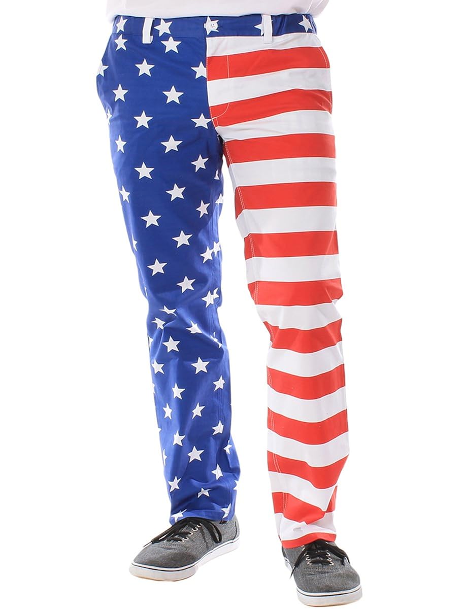 Buy Tipsy Elves USA American Flag Pants Men's Patriotic Pants (XX