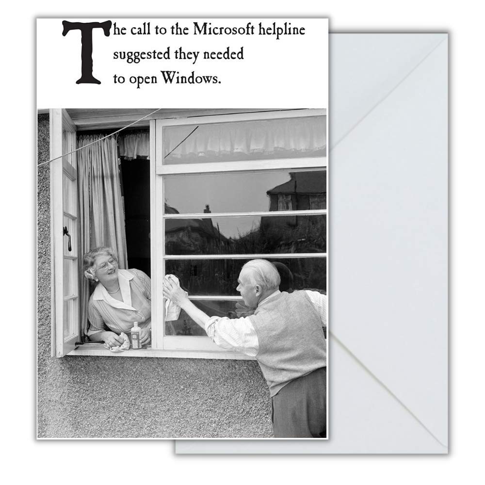 Emotional Rescue Funny Birthday Card, Birthday Card Funny, Windows, Greetings Cards,Multi,170 x 120 mm