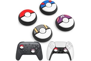 GABXY Thumb Grip Caps for Switch Pro Controller,PS5/4 Controller,Silicone Thumbstick Grips Joystick Button Cover for Switch Pro Controllers,4PCS(O-for PRO)