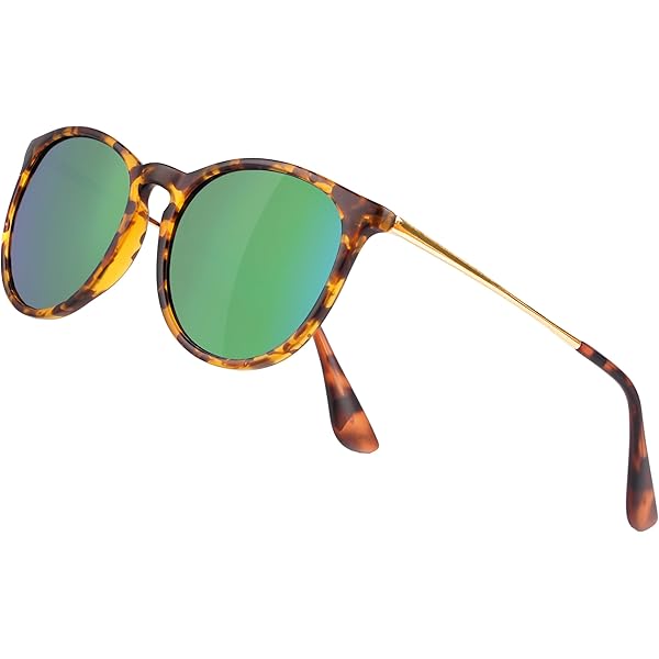 Aisswzber Small Round Polarized Sunglasses - Vintage Style, UV400 Protection, Lightweight For Women & Men