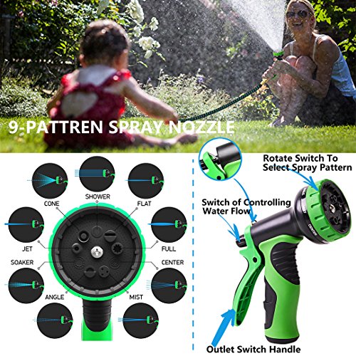 2020 Upgraded 50 ft Expandable Garden Hose,Leakproof Lightweight Garden