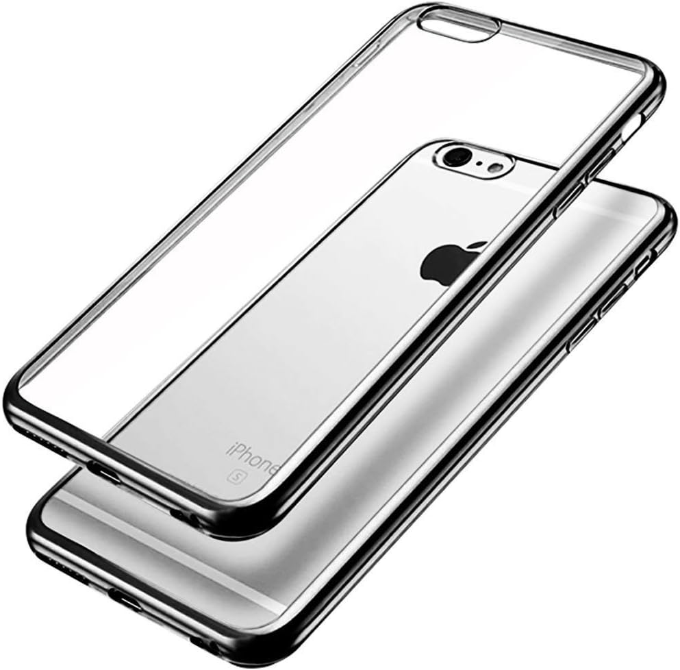iPhone 7 Case (4.7") DVL Electroplated Chrome Bumber Case Clear Gel Luxury Cover (Space Grey))