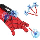 Xohny Spider Web Shooters with Glove for Kids Cosplay Party Favor | Superheroes Wrist Launcher Toy, Halloween Party Supplies, Christmas Stocking Stuffers, Birthday Gift for Boys Girls