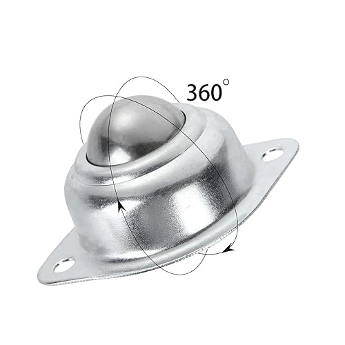 HEMOTON 10pcs Universal Rotation Ball Casters Carbon Steel Ball Transfer Unit Flange Mounted Ball Transfer Furniture Transfer Bearings Roller Stand B - View #11