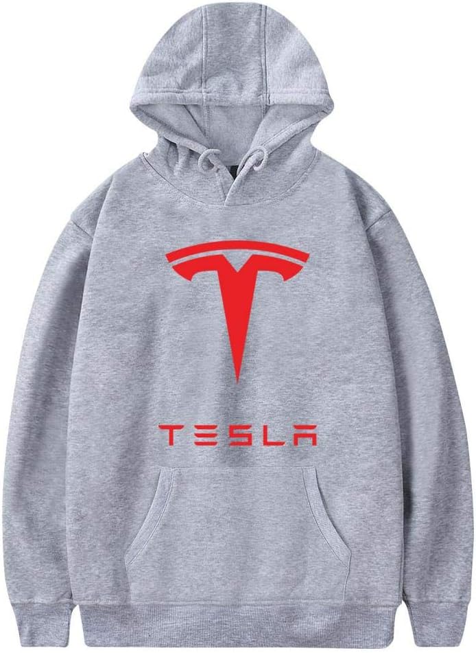 Mens Te_S1a Motorcycles Logo 3D Print Hoodie, Novelty Winter Pullover Sportwear with Pocket
