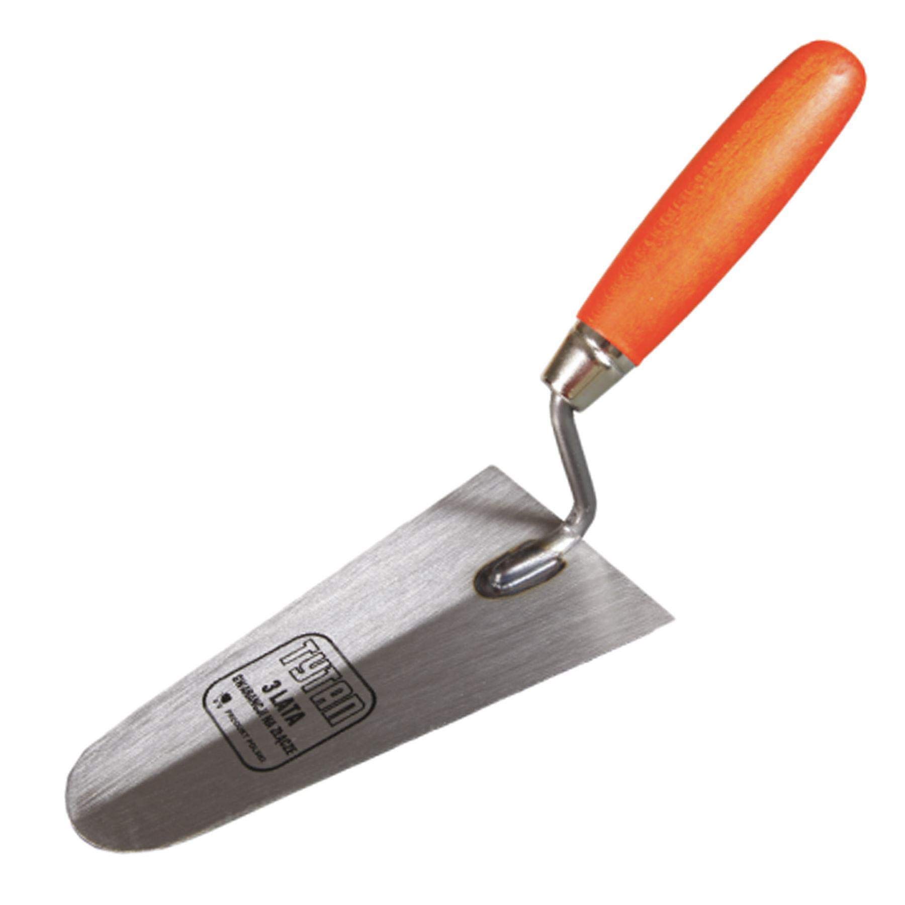 Toolty Grinded Carbon Steel Gauging Trowel - 180mm - Wooden Handle - for Brickwork and Plastering - Masonry - DIY - TLTY-0822