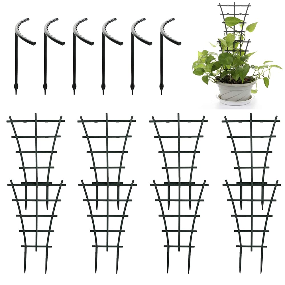 14 Pieces Garden Plant Support Trellis, Plant Growing Support Frame, Mini Climbing Trellis, Climbing Plants Support, 2 Specifications, for Climbing Plants and Vine