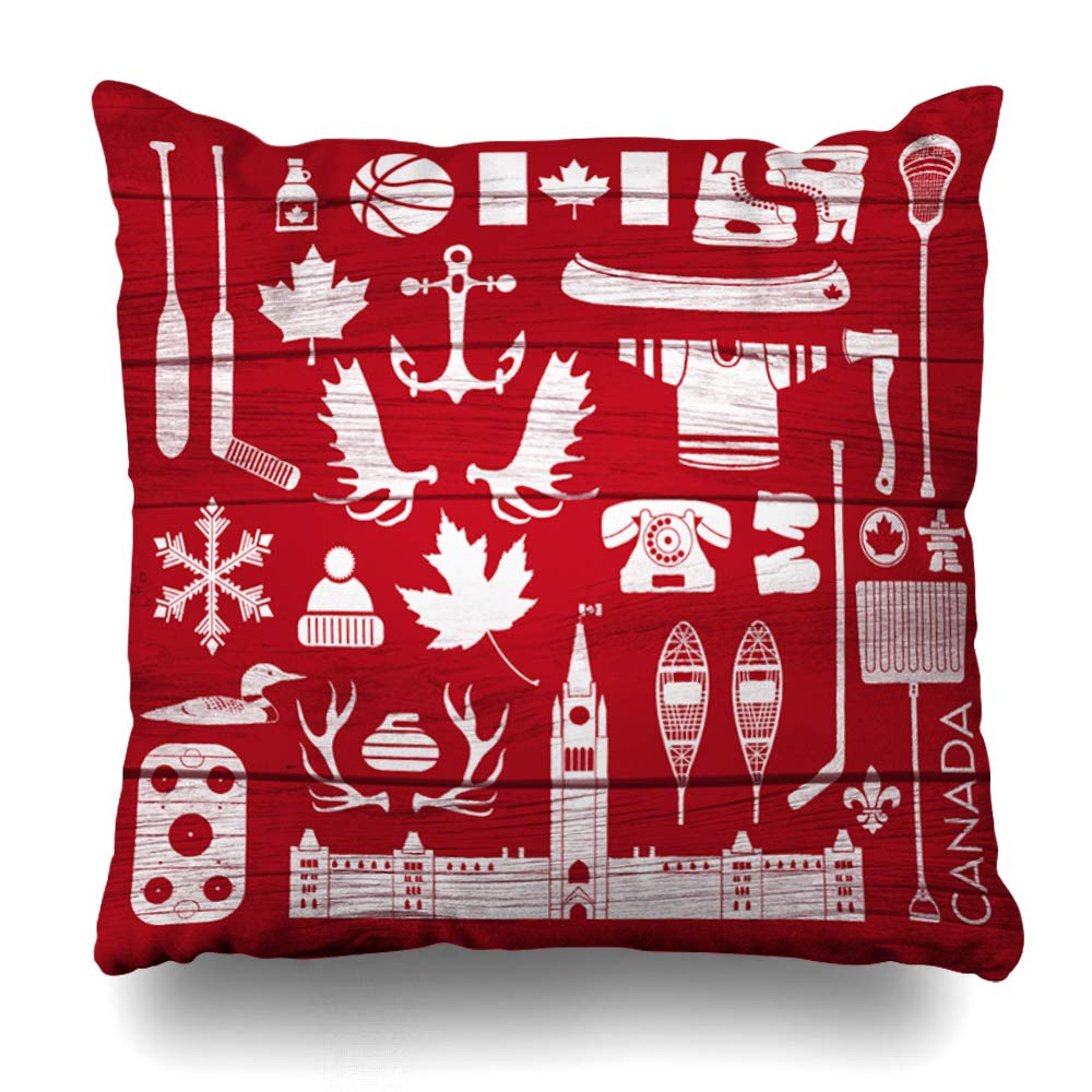 Amazon Com Ahawoso Throw Pillow Cover Jersey Canada Huge
