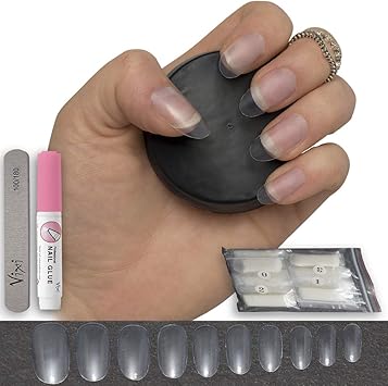 500 Pièces Clair Ovale Ongles 10 Tailles Faux Ongles