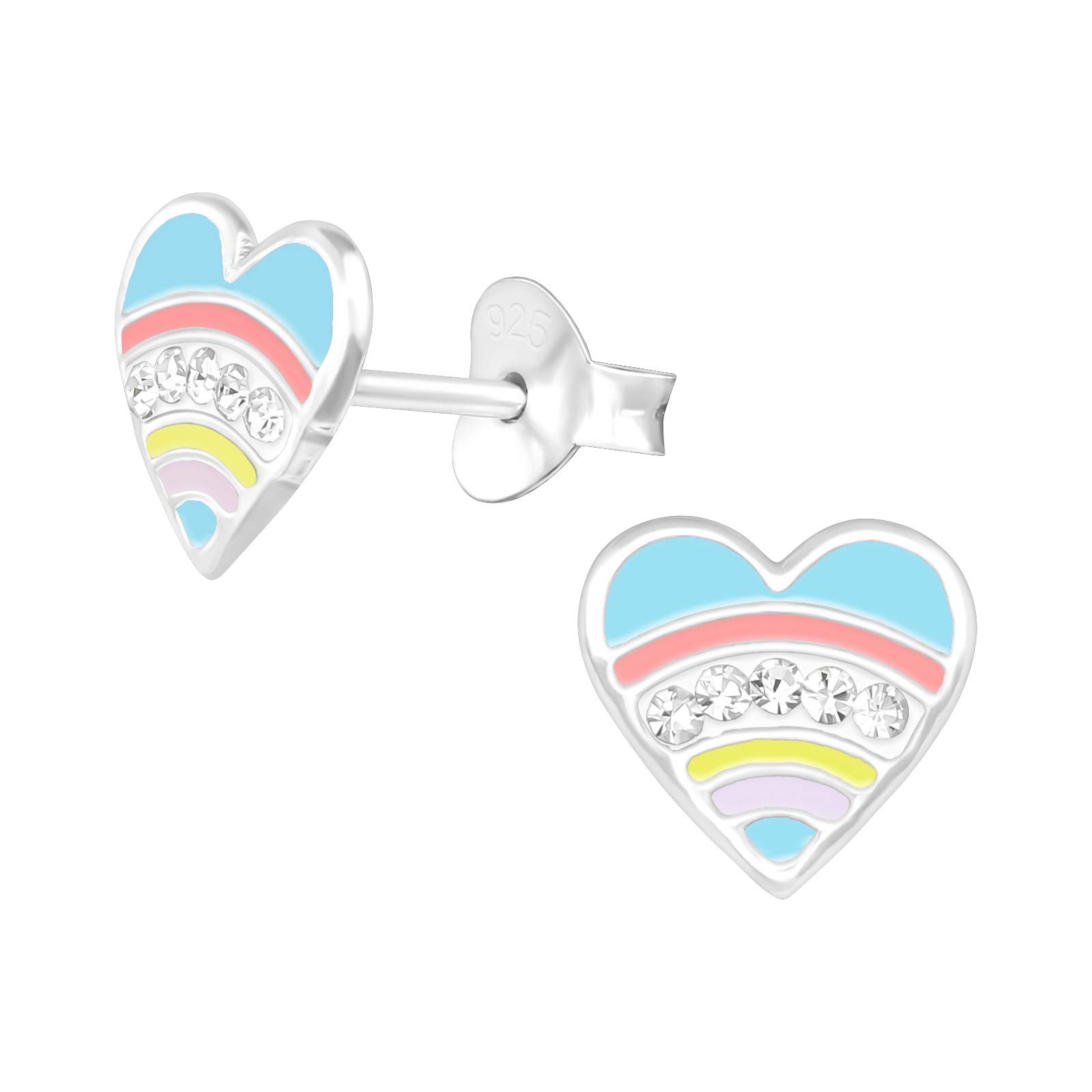 925 Sterling Silver Lightweight Hollow-Back Heart Stud Earrings for Women & Girls – Everyday Jewellery Gift Boxed